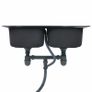 Kitchen Sink Double Basin with Strainer & Trap Stainless Steel Image 5