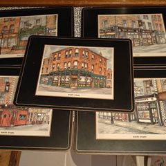 Set of 5 Pimpernel Dublin Pub cork backed place  table mats