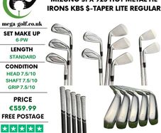 Mizuno JPX 923 Hot Metal HL Irons / 6-Pw / Kbs S-Taper Lite Regular