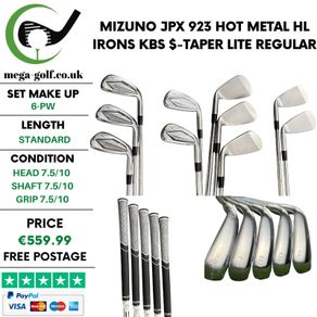 Mizuno JPX 923 Hot Metal HL Irons / 6-Pw / Kbs S-Taper Lite Regular
