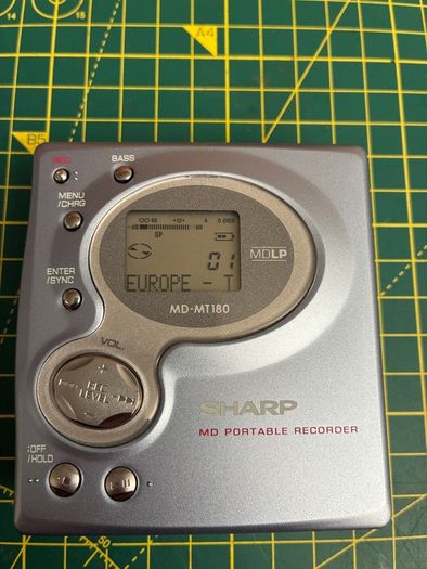 Sharp MD-MT180H (Blue) - Boxed - Near Mint - MDLP Minidisc Recorder