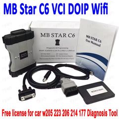 MB Star C6 VCI DOIP Wifi C6 Multiplexer obd2 Scanner SSD 2025.12 Free license For Benz New Car W205 W213 Diagnostic Tools