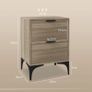 Set of Two Wood Effect Bedside Tables Image 3