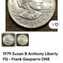 1979 Susan B Anthony Liberty FG - Frank Gasparro ONE DOLLAR U.S. Coin. Image 3