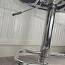 Adjustable black faux leather swivel bar stool with a metal base x3 Image 7