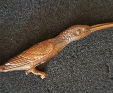 Bronze model of a kingfisher.