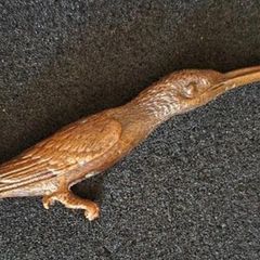 Bronze model of a kingfisher.
