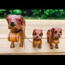 Vintage Wood Dog Figurines Image 3