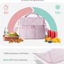 Insulated Lunch Bags for Women, 6.7L Portable Lunch Box with Shoulder Strap Reusable Cooler Bag, Puffy Thermal Lunch Tote for Work/School/Picnic/Travel Image 6