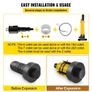 Hydraulic Exhaust Pipe Expander, 4.1 to 10.8 cm size, 10 T Manual Hydraulic Pipe Stretcher w/4 Dies and 2 Storing Case for Copper, Aluminum Tubes in Car Repairing Image 2