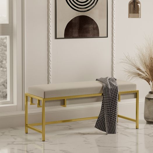 Lexi Modern Glam Upholstered Bench