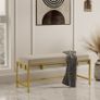 Lexi Modern Glam Upholstered Bench Image 5