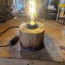 Lamp hand crafted live wood Image 6