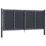 Garden Gate Steel 300x125 cm Anthracite Image 2