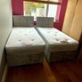 New Divan Single Beds. New Tufted Memory Foam Mattresses, Optional Drawers Available Image 3