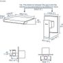 Wall Mounted Basin Taps Brass Waterfall Bathroom Faucet with 20cm Wide Spout Image 2
