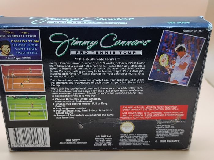 Jimmy Connors Snes CIB