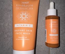 Tesco but c face wash and serum