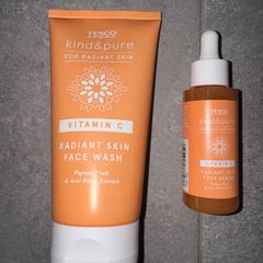Tesco but c face wash and serum