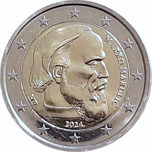 Croatia 2 Euro Commemorative Coin 2024 - Marko Marulic. Coincard. Uncirculated.