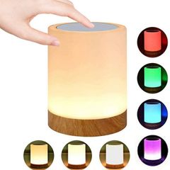 LED Night Light Touch Lamp Bedside Table Lamp for Kids Bedroom Rechargeable Dimmable Warm White Light + RGB Color Changing (FREE POSTAGE)