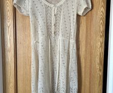 Crochet Mohair mini dress tunic size women 6-10 UK