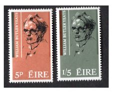1965 Ireland Centenary of the Birth of William Butler Yeats Commemorative Stamps Mint Never Hinged (MNH)