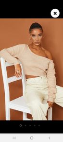Plt off shoulder crop top bnwt