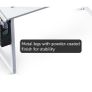 100 by 48 cm Desk, Small Computer Desk for Home Office, Study Office Table for Small Space, Easy Assembly, White Image 3