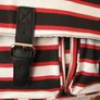 Red Stripe Satchel College Student Crossbody With Buckle Detail Image 3
