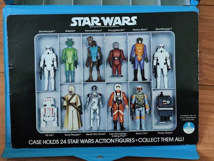 Vintage Star Wars Mini Action Figure Collector's Casy Carry Case Kenner 1978 A New Hope
