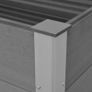 Garden Raised Bed WPC 100x100x91 cm Grey Image 2