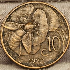 Italy 1922 10 Centimes Coin