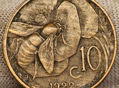 Italy 1922 10 Centimes Coin