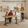 Electric Standing Desk, 120cm U Shaped Height Adjustable Desk with 3 Memory Smart Panels Image 4