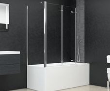 Bath Enclosure 120x69x130 cm Tempered Glass Transparent