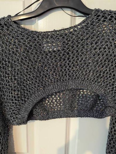 Silver glittery crop top