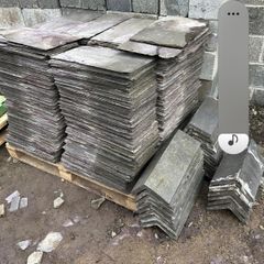 Blue Bangor slates & ridge tiles