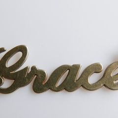 Vintage 925 Sterling Silver "Grace" on a chain length 19" - 3,2g