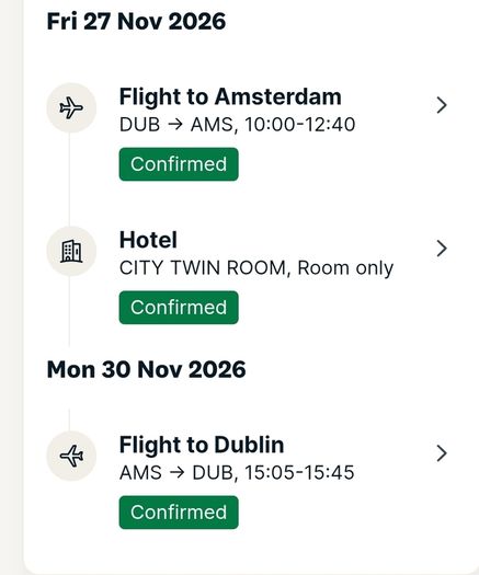 Amsterdam weekend away