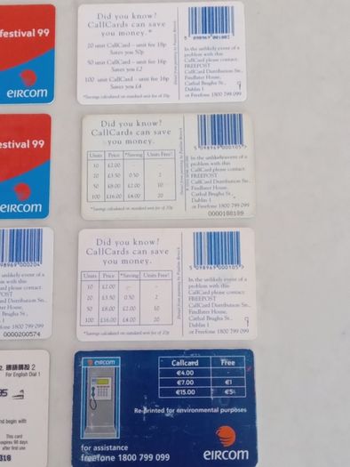 Call Cards 7 irish cards 1 International