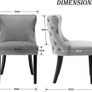 Set of 4 Velvet Dining Room Chairs Image 4