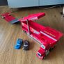 Disney Cars Lightning Mcqueen, Mack Carrier Stunt Race Toy Playset Image 3