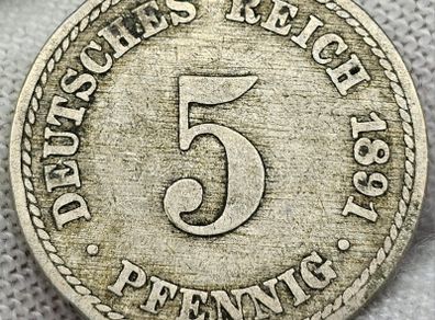 Germany 1891 5 Phennig
