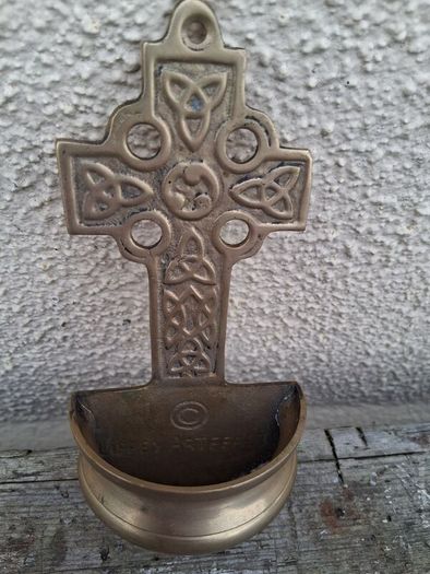 Solid brass Holy Water Font