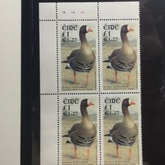 Irish stamps, cylinder block from birds series