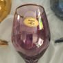 Vtg Set Of 4 ART DECOR Italian Colored Handblown W/24k Gold Rims Boxed. Image 2