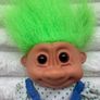 Vintage Green Hair Troll In Shirt Blue Dungarees Used Please look at the pictures Image 4