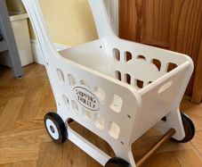 Little Town Wooden Shopping Trolley with Wooden Products