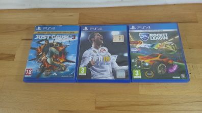 PS4 Game Bundle - Rocket League Collector's Edition, Just Cause 3, FIFA 18 Lot